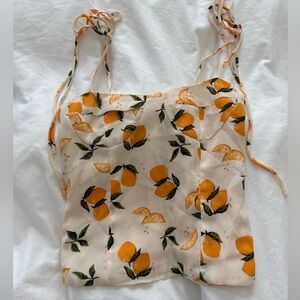 Hazel & Olive Lemon Bustier Top